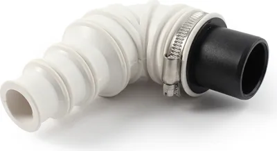 Image de Wiltec Raccord en angle 90° Clapet anti-retour DN40 Collier de serrage pour Pompe relevage – Pour Eaux usées chargées WC – Station de Pompage Assainissement – Pièce de rechange