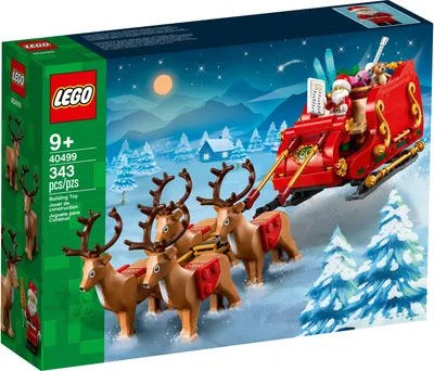 Produktbild von LEGO Schlitten des Weihnachtsmanns, Bau- und Spielset für Kinder mit Minifigur und Rentieren, Weihnachtsgeschenk für Jungen und Mädchen, kleines Weihnachtsgeschenk, Weihnachtsschmuck 40499