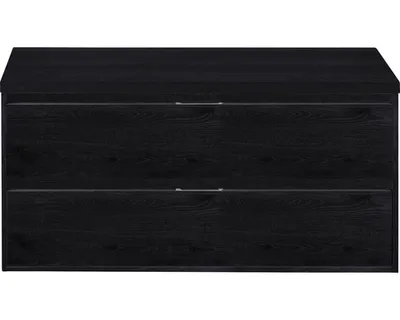 Produktbild von Sanox Waschtischunterschrank Porto BxHxT 120,2 x 58 x 50 cm Frontfarbe black oak mit Waschtischplatte 84722249