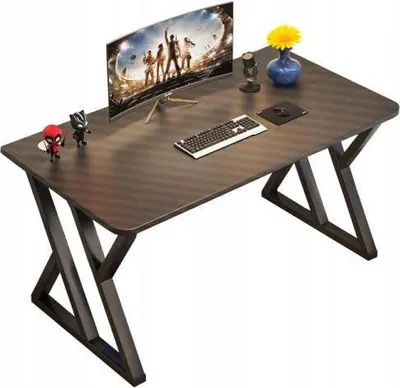 Zdjęcie produktu dla Biurko komputerowe czarne nowoczesne dla gracza loft 120 cm