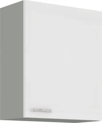 Produktbild von Küche Hängeschrank 60 Bianca Weiß Hochglanz + Grau Küchenzeile Küchenblock