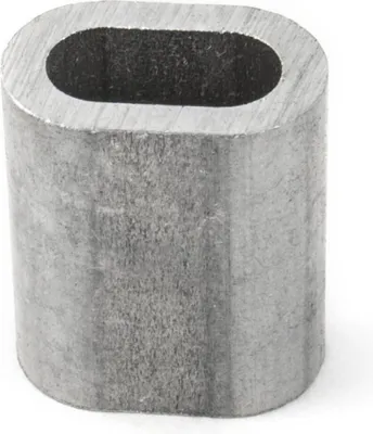 Produktbild von 10 x PRESSKLEMME FÜR SEIL 3mm Aluminium Drahtseilklemme Stahlseil Seil Draht Stahl Drahtseil