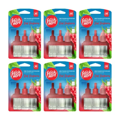 Produktbild von Fresh & More Nachfüllflakons 6x 20ml - Kompatibel mit 3Volution, Red Rasperry