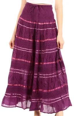 Immagine prodotto di Sakkas 0604: Pizzo e nastro, stile Bauer Boho Rock, color lilla, taglia unica