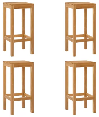 Immagine prodotto di Sgabello da bar 4 pcs Naturale Legno di teak solido