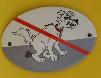 Produktbild von Schild Kackhund Hunde Hundekot Warnschild Hundetoilette Hundeklo