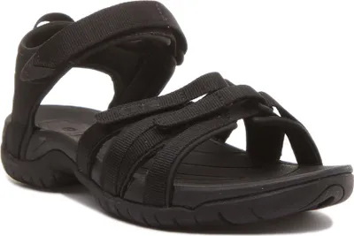 Produktbild von Teva Tirra Frauen Synthetik Haken und Schleife Riemen Sandale Schwarz Mono – 4 Großbritannien - 37 EU - 6 US / Schwarz Mono