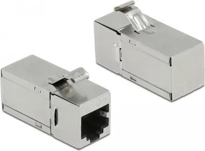 Produktbild von DELOCK Keystone Modul RJ45 Bu > RJ45 Bu Cat.6A 90° gewinkelt