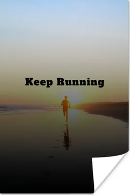 Produktbild von MuchoWow® Poster Lauf weiter' - Sprichwörter - Zitate - Sport 120x180 cm - Kunstposter