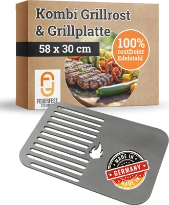 Produktbild von Kombi Grillrost & Grillplatte 58 x 30 cm