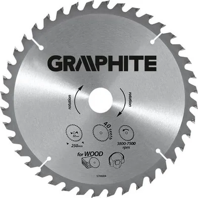 Zdjęcie produktu dla GRAPHITE Tarcza do pilarki, widiowa, 185 x 30 mm, 48 zębów