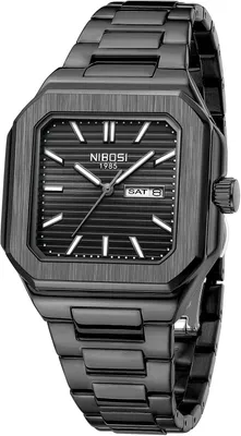 Produktbild von Herren Armbanduhr Analog Quarz Edelstahl Quadratisch Wasserdicht Business Militär Uhr Klassische Designeruhr für Männer