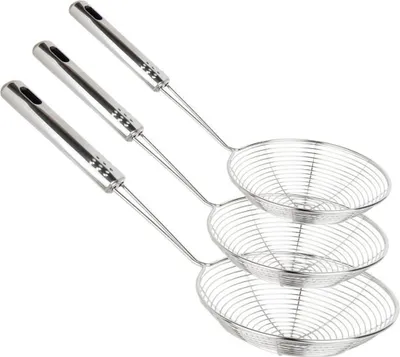 Produktbild von Schaumlöffel zum Kochen und Frittieren (Farbe: Silber), Menge: 3 Stück