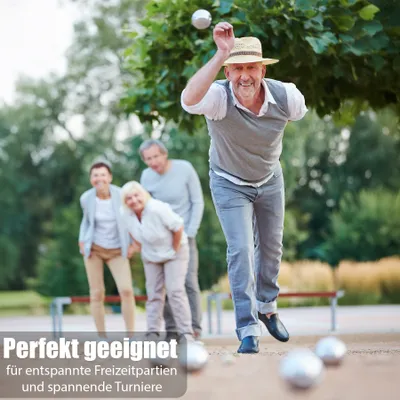 Produktbild von BigDean Boule Set mit 8 verchromten Boule Kugeln