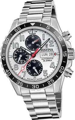 Produktbild von Festina Herrenuhr Swiss Made Armbanduhr Edelstahl silber D2UF20055/1