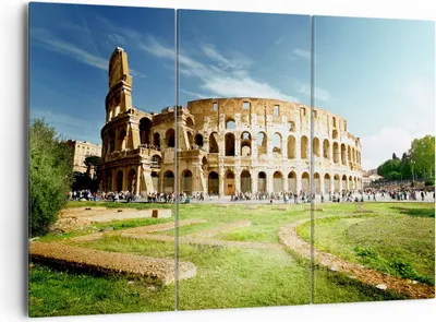 Produktbild von Bild auf Leinwand - Leinwandbild - Archäologie Architektur Italien Kolosseum - 165x110cm - Wand Bild - Wanddeko - Leinwanddruck - Bilder - Kunstdruck - Leinwand bilder - Wandkunst - CE165x110-2685
