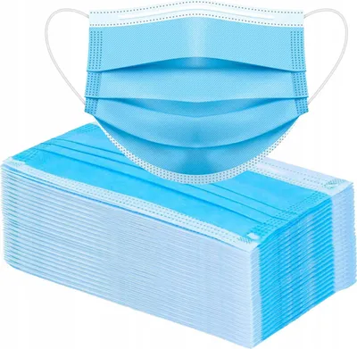 Produktbild von OMNA | Chirurgische Schutzmaske 3-lagig - Blau - Einwegmasken für optimalen Schutz - 50 Stück