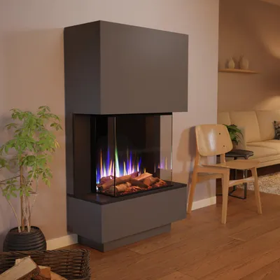 Produktbild von Glow Fire Elektrokamin 'PR14' in Weiss | LED Standkamin in weiß mit Heizung (1500 W) | HxBxT: 150x85x39,8cm