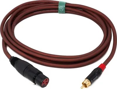Produktbild von SYSTEM-S Cinch RCA Kabel 3 m Stecker zu XLR 3 polig Buchse Adapter in Rot