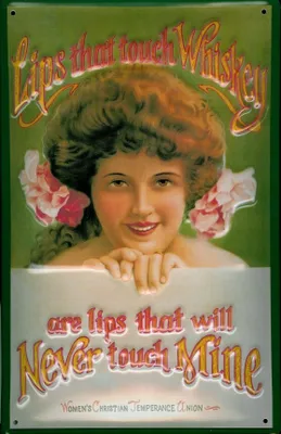 Produktbild von Blechschild Lips that touch Whiskey Schild Whiskywerbung Nostalgieschild