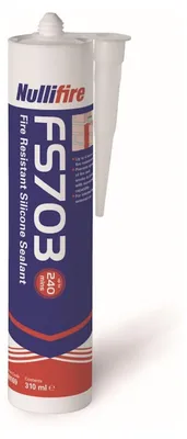 Produktbild von NULLIFIRE Silikondichtstoff FS 703 Feuerwiderstandsfähig 1-Komponentig weiß 310ml 12 Stk