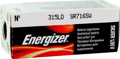 Produktbild von Energizer Uhrenbatterie 315 SR716SW 1,55V E301536903 Knopfzelle in 1er-Miniblister Silberoxid E301536903