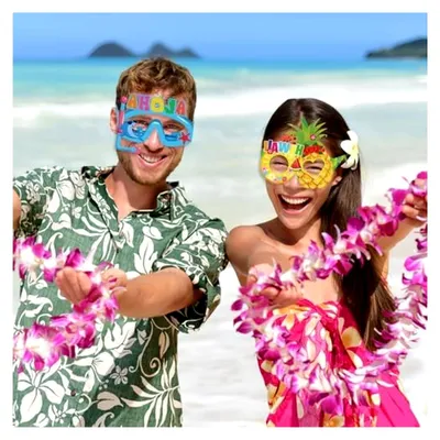 Produktbild von Fotorequisiten für Sommerfeste 16 Stück Lustige Partybrillen für Foto Booth Requisiten Maskerade Kostümdekoration für Erwachsene Karneval Fasching Ball Geburtstag Hawaiianische Tropische Party