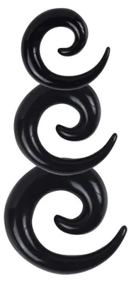 Produktbild von Wildcat Dehnzubehör - Dehnspiralen Set 02 aus Acryl, Körperstelle: Ohr, Onesize, Schwarz