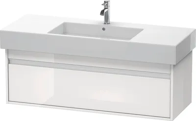Produktbild von Waschtischunterbau KETHO 455x1200x410mm weiß hochglanz weiß hochglanz