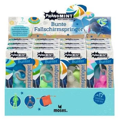 Produktbild von Fallschirmspringer PhänoMINT, bunt sortiert, nachtleuchtende austauschbare Figur, ab 6 Jahren