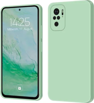 Produktbild von Hülle für Xiaomi Redmi Note 10 Case Cover Bumper Silikon Softgrip Schutzhülle Farbe: Türkis