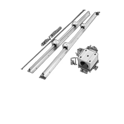 Zdjęcie produktu dla Zestaw prowadnic liniowych VEVOR, wykonany z wysokowytrzymałej stali węglowej i aluminium, długość 800/1000/1200 mm, 472 cale x 35 cali x 14 cali (prowadnica) / 15 cali x 14 cali x 2 cale (blok)