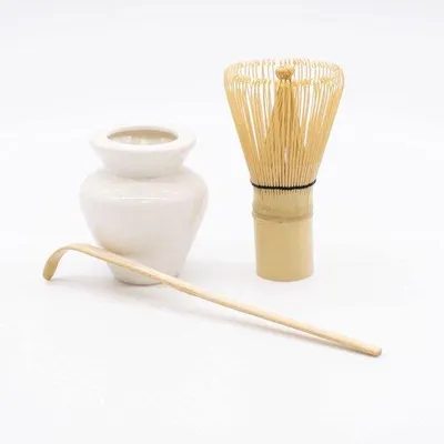Productafbeelding van Famanu Matcha Set - 3-delig, inclusief een handgemaakte bamboebestek
