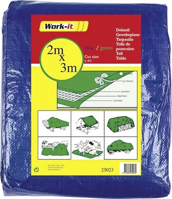 Image de Bâche de couverture 3 x 4 mètres Bâche tissée étanche avec œillets Masterproof 9561