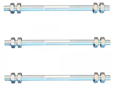 Produktbild von 3 Stück Gewindestange M8 Rechts - Links Gewinde 160 mm + 12 Muttern