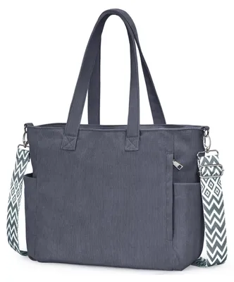 Immagine prodotto di Grande Borsa Shopper in Corduroy per Donne con Tracolla Regolabile