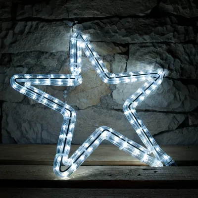 Obrázek produktu pro LED světelný motiv hvězda,40 cm, ledově bílá