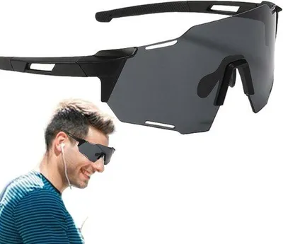 Productafbeelding van Mountainbike-sportbril - Gepolariseerde, winddichte zonnebril voor fietsen, golfen, hardlopen en andere outdooractiviteiten