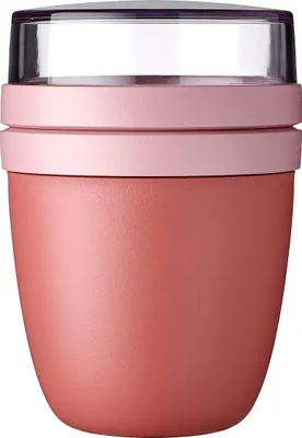 Produktbild von Mepal Müslibecher to go, praktischer Joghurtbecher to go - Unterteilung für Joghurt & Müsli - Geeignet für Gefrierschrank, Mikrowelle & Spülmaschine - 500 ml + 200 ml - Vivid Mauve