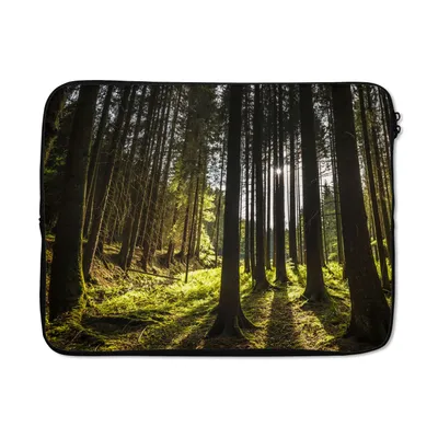 Produktbild von MuchoWow® Laptop Hülle 15 Zoll Baum - Natur - Sonne - Wald Laptoptasche - Laptoptasche - Sleeve - Rundum-Schutz