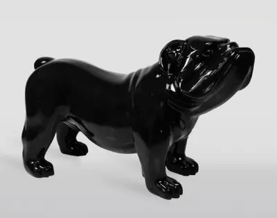 Image de Casa Padrino XXL Sculpture Décorative Chien Bouledogue Noir 226 cm