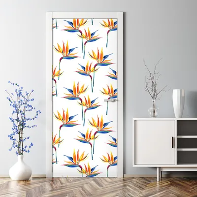 Produktbild von Dekorative Türposter selbstklebend Klebefolie Wandaufkleber Türaufkleber Vogel Aquarell 77 x 200 cm