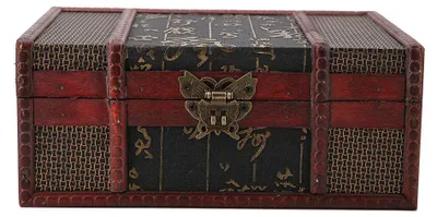 Immagine prodotto di Scatola portaoggetti in legno, stile vintage, dimensioni 23 x 16 x 10 cm