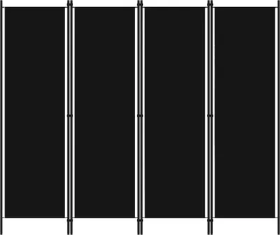 Produktbild von "im Angebot" 4-tlg. Raumteiler Schwarz 200x180 cm - Paravents CC9127