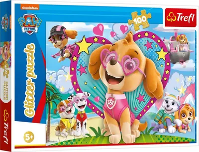Produktbild von Trefl Paw Patrol Glitzerpuzzle Paw Patrol, 100 Teile