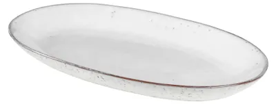 Immagine prodotto di Broste Copenhagen, piatto ovale in Vetroceramica, collezione Nordic Sand, 30 cm x 17 cm, colore sabbia