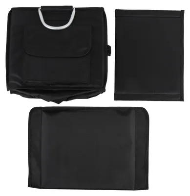 Obrázok produktu pre Trunk Organizer Large Capacity Multi Compartment Oxford Cloth Waterproofing 55L Foldable Storage Box with Handles for Travel Camping Black Without Lid