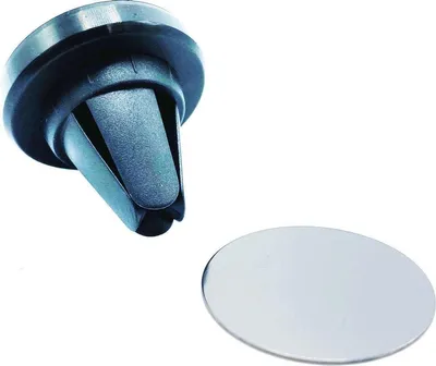 Image de Support universel magnétique pour téléphone, noir/argenté, compatible avec tous les smartphones, fixation stable