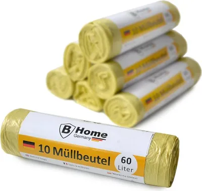Produktbild von Bahama Abfallbeutel/Müllbeutel 60 Liter 10er Rolle - Gelb