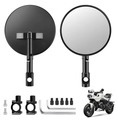 Produktbild von Motorrad Spiegel 2 Stück 360° Drehbar E24  CNC Aluminiumlegierung 22mm Rund
